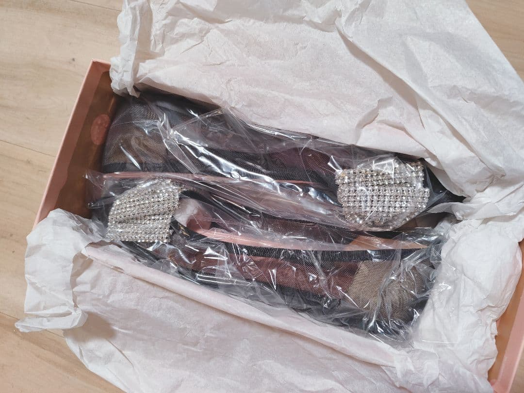 希少！大特価！新品！プリティバレリーナ リボン パンプス シースルー