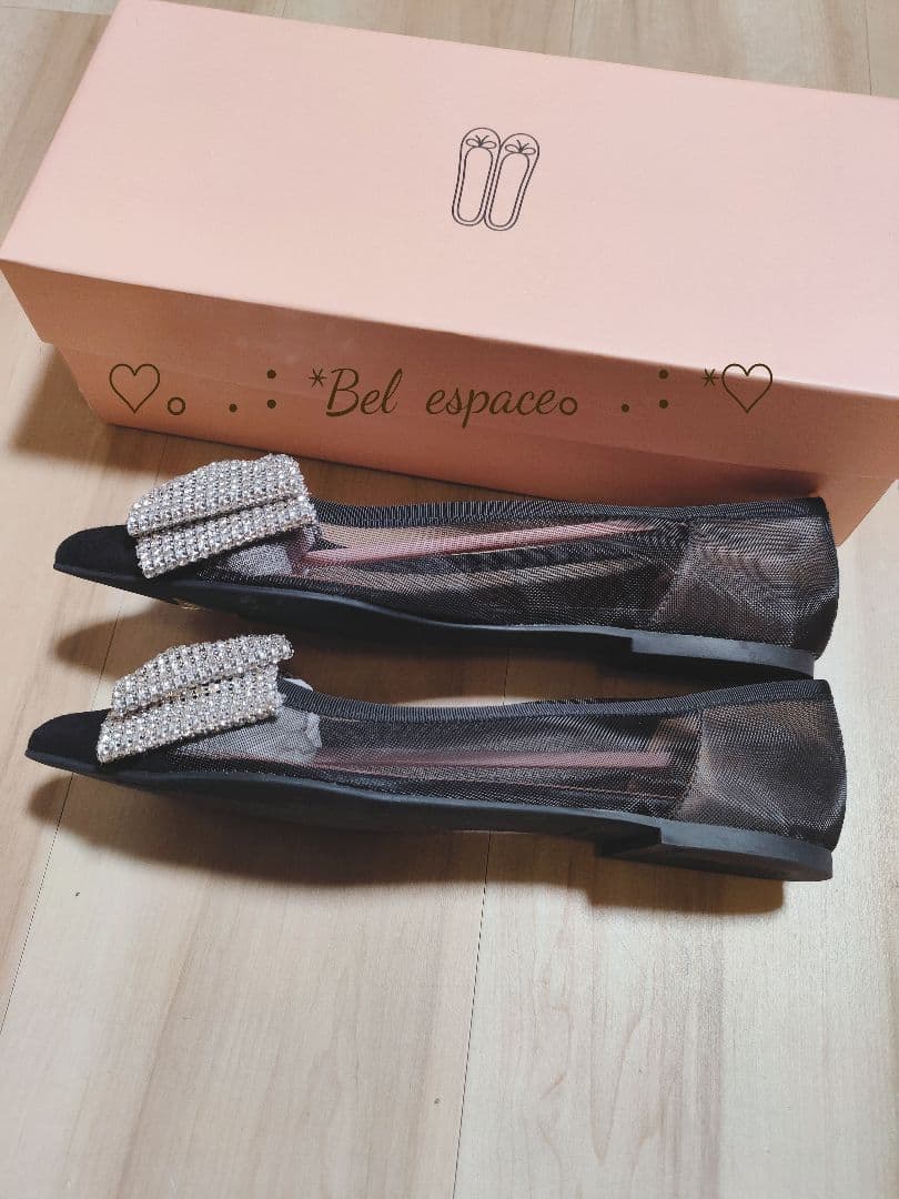 希少！大特価！新品！プリティバレリーナ リボン パンプス シースルー