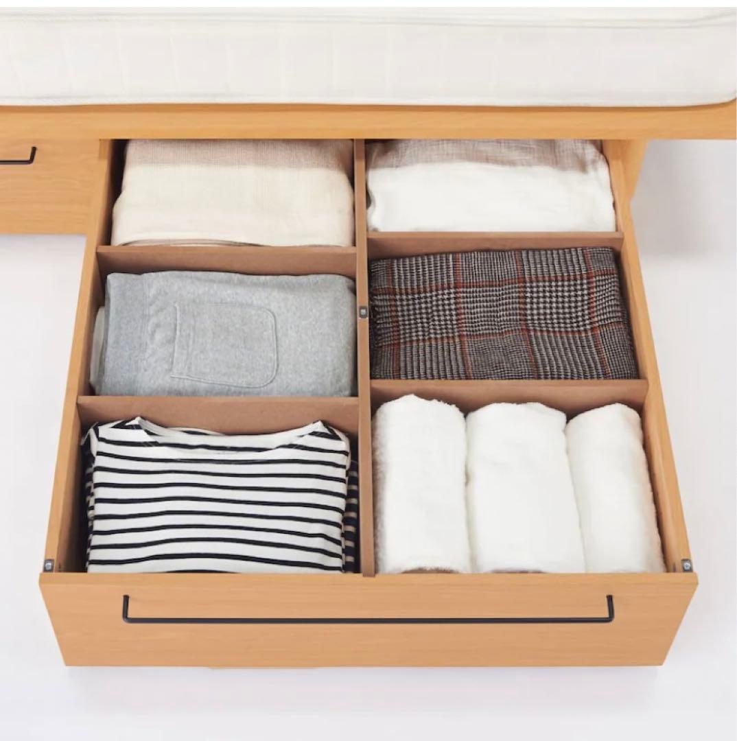 無印良品／シングルベッド下収納(蓋付き)