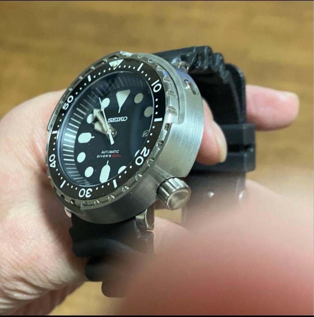 7s26-0020ベースカスタムミニツナ缶自動巻4r36美品完動品SKX007