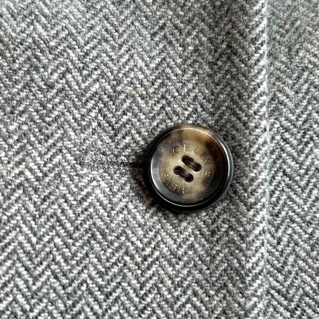 美品 CELINE テーラードジャケット 38 ヘリンボーン ツイード