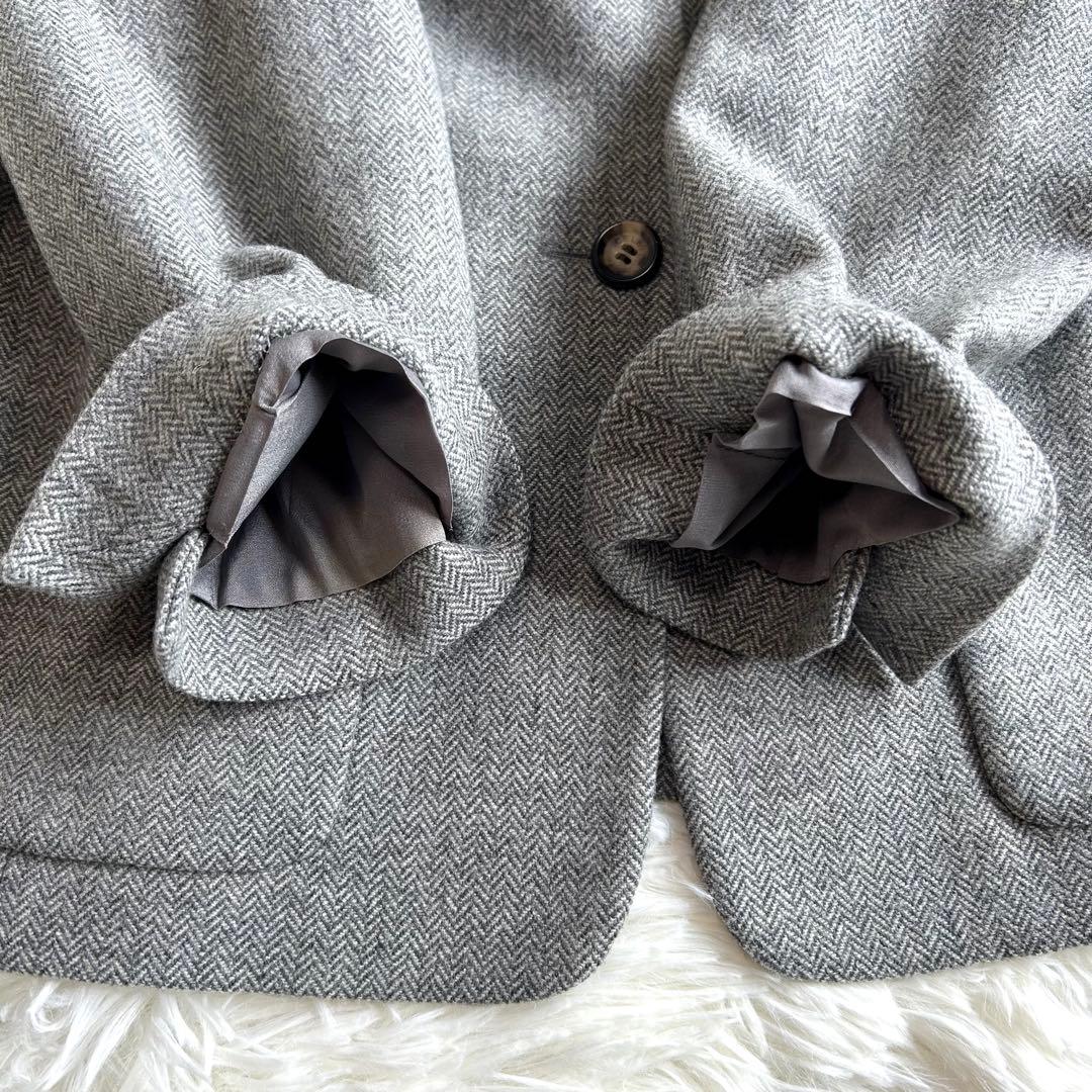 美品 CELINE テーラードジャケット 38 ヘリンボーン ツイード