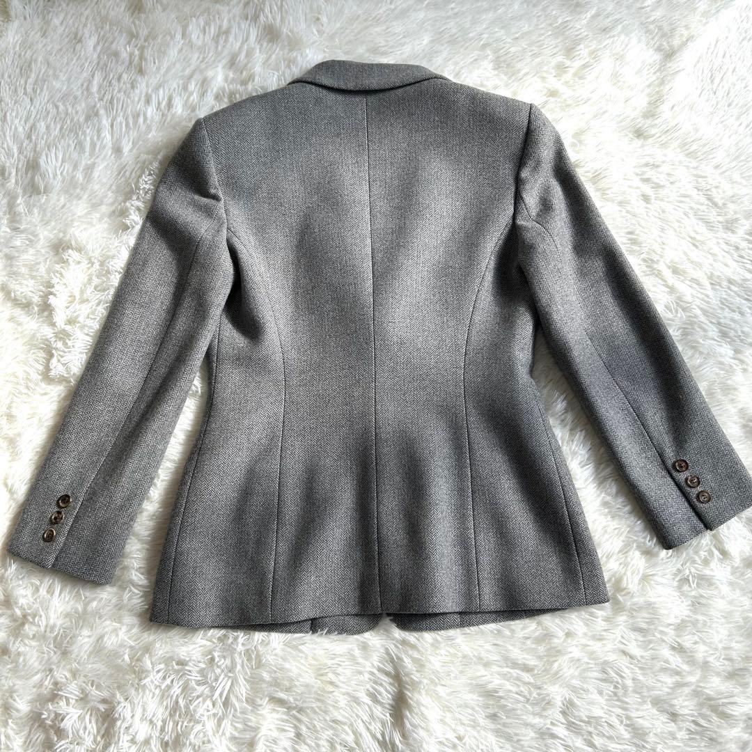 美品 CELINE テーラードジャケット 38 ヘリンボーン ツイード