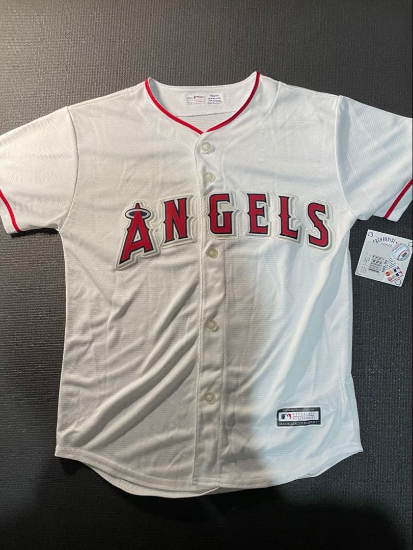 【新品タグ付】大谷翔平 エンゼルス レプリカユニフォーム 17番 ユースL（M）