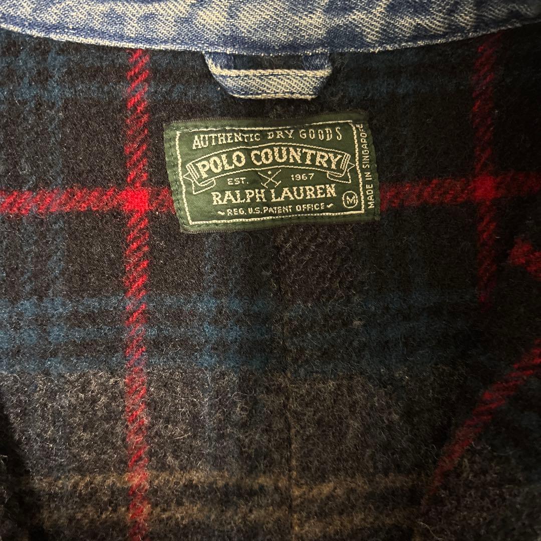 POLO COUNTRY ポロカントリー デニムカバーオール M 襟コーデュロイ