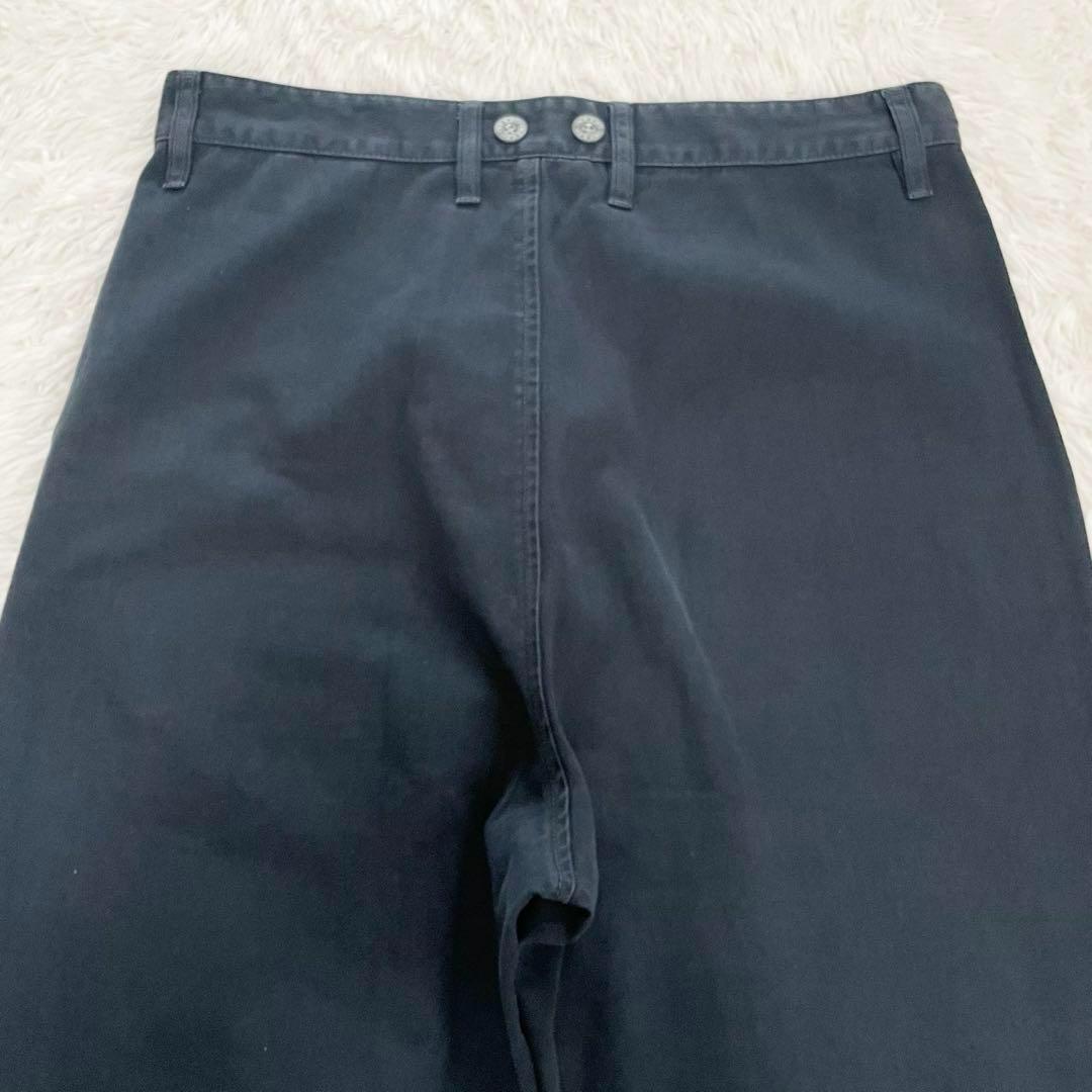 ナイジェルケーボン　ブリティッシュアーミーパンツ・ユーズド加工・32・ネイビー