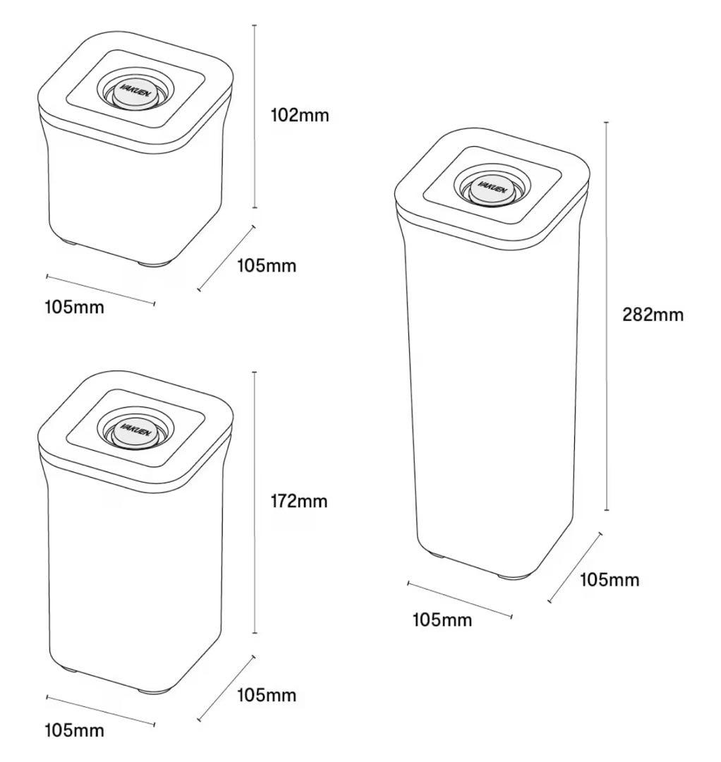 美品【VAKUEN】プレミアム真空保存容器　８点セット