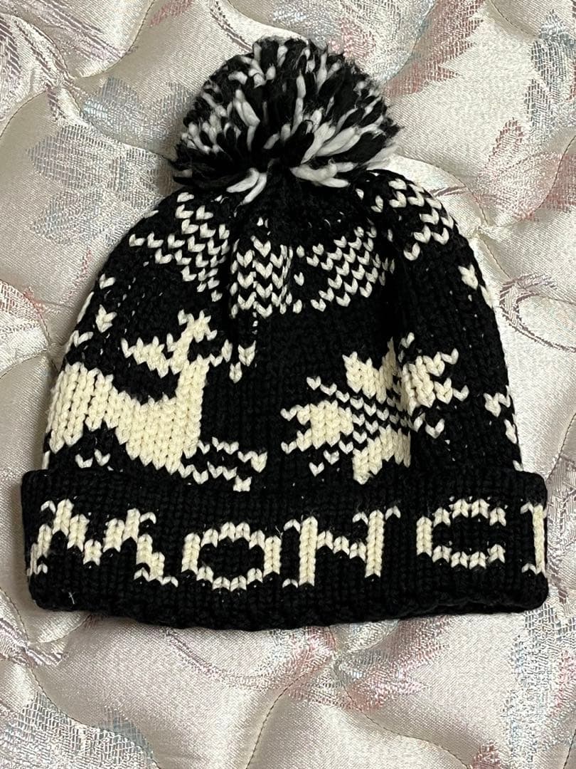 MONCLER モンクレール ノルディック柄 ボンボン付きニット帽