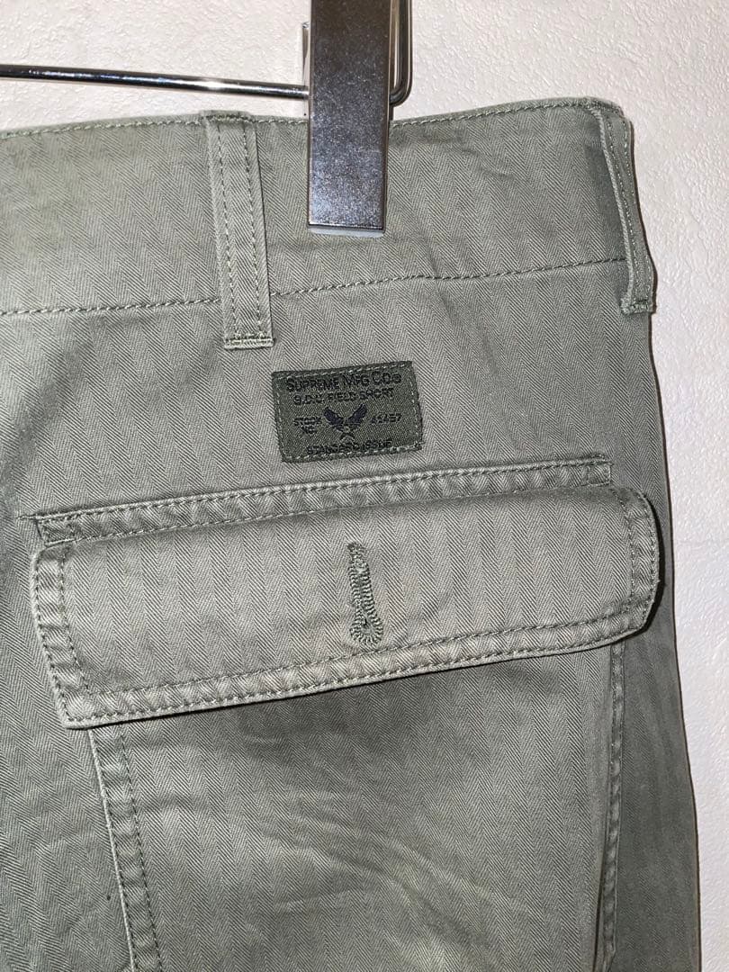 Supreme カーゴパンツ 32 オリーブグリーン　ヘリンボーン