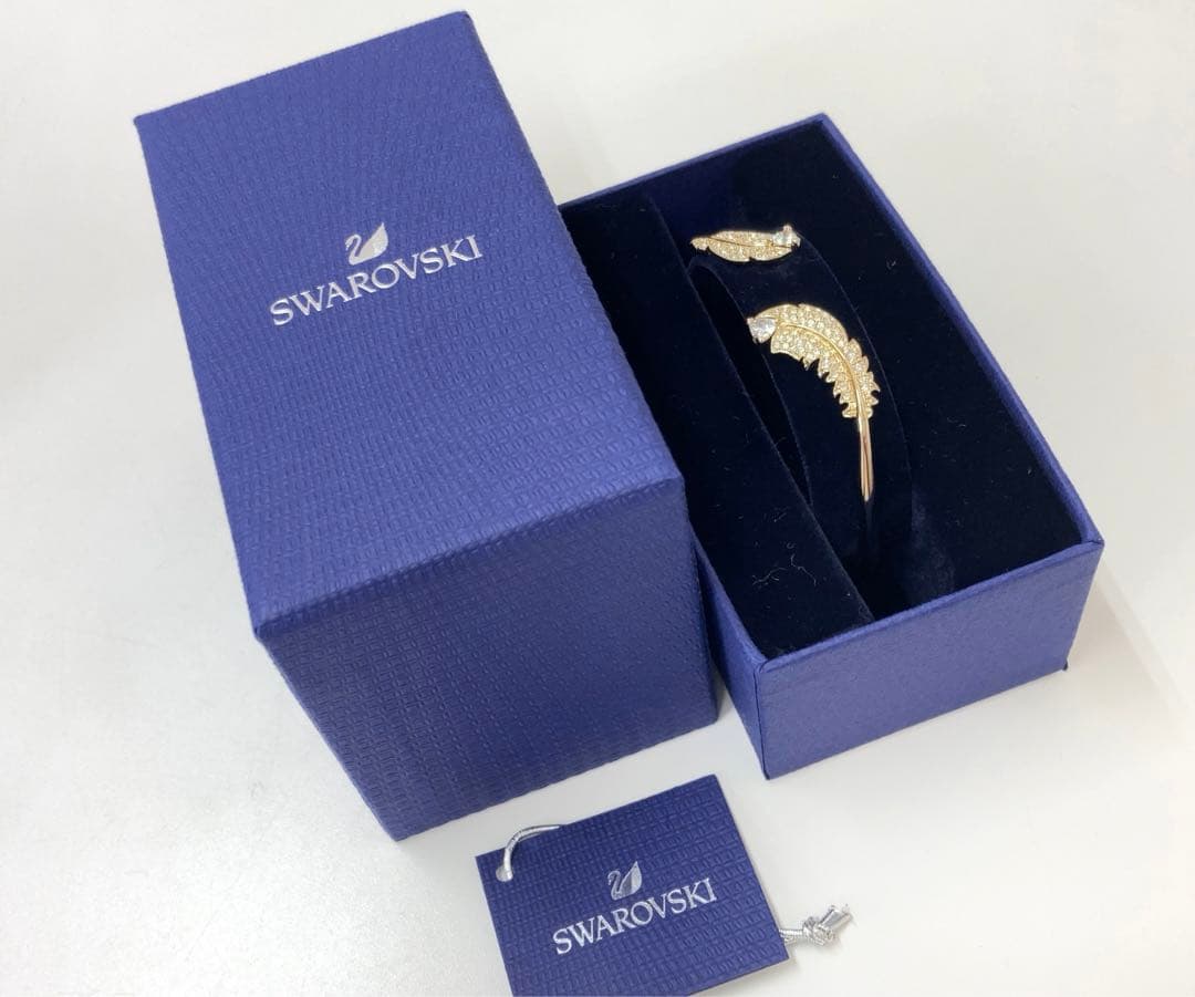 SWAROVSKI NICE羽根モチーフ　バングル
