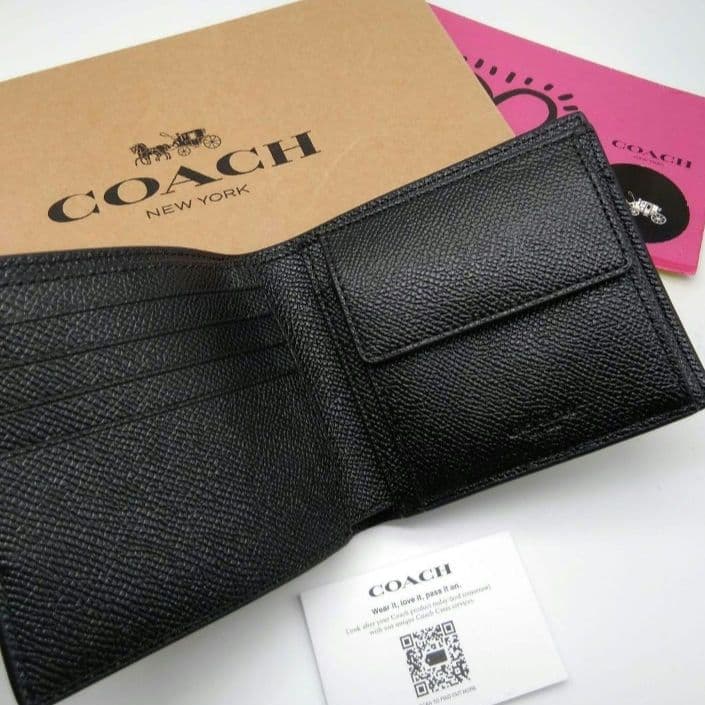 新作　新品　COACH　折り財布　メンズ