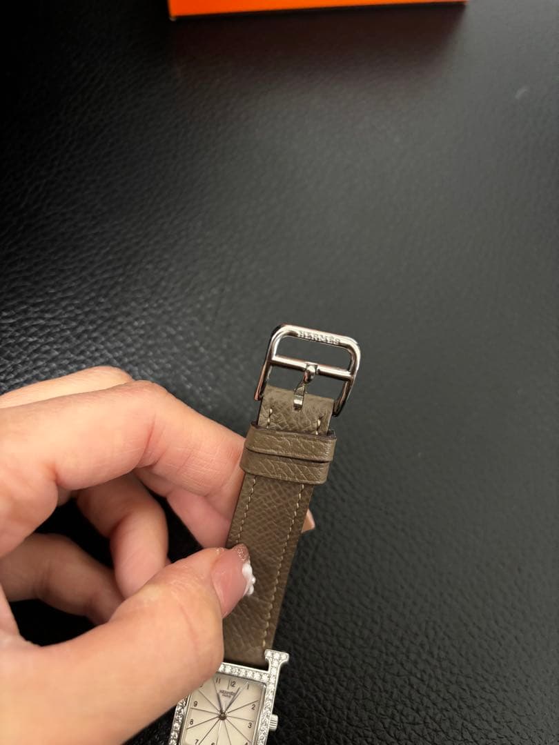 HERMES エルメス　Hウォッチ　ダイヤベゼル