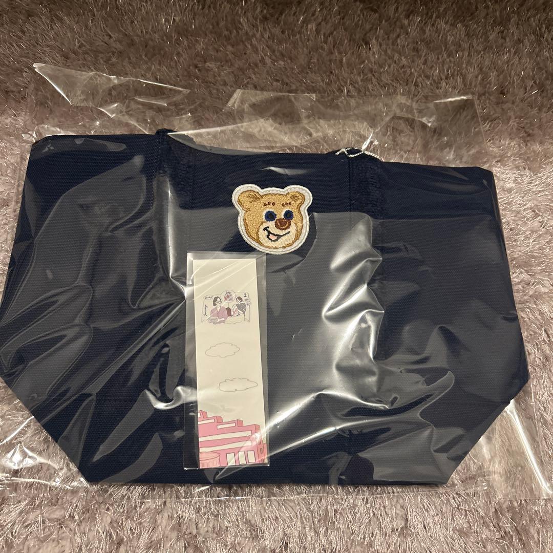 フェイラー オールドテディ ワッペントートバッグ ネイビー