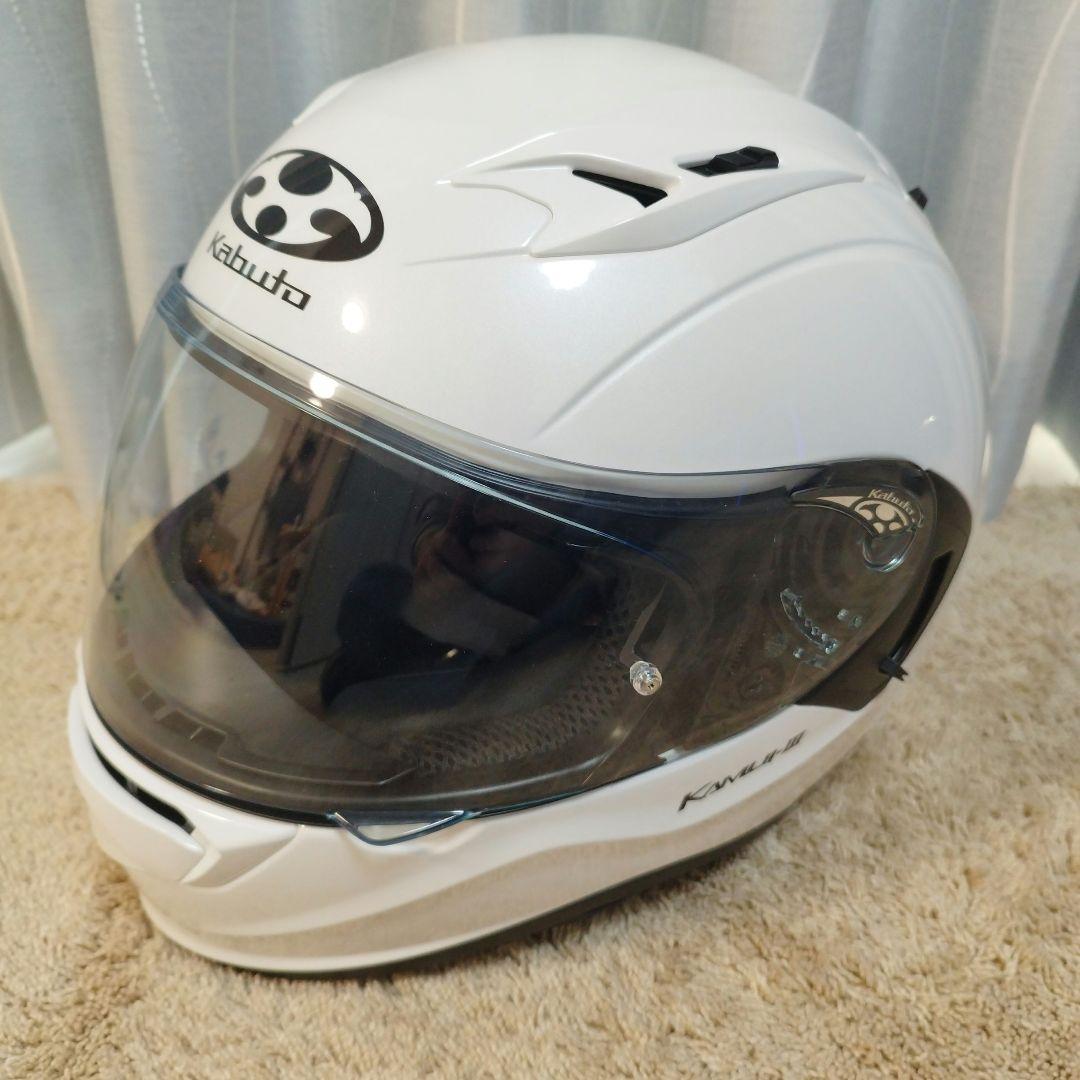 ほぼ新品 Sサイズ Kamui3パールホワイト フルフェイスヘルメット