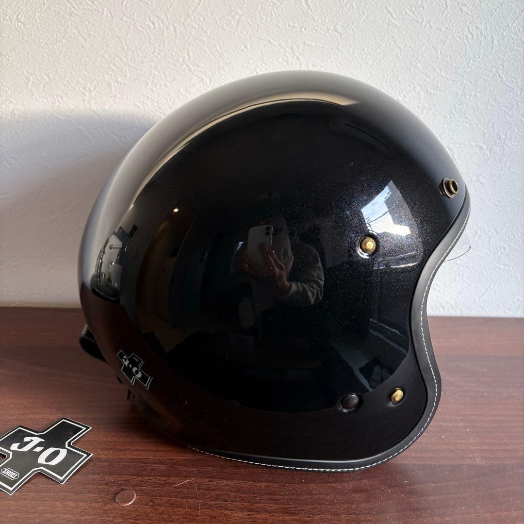 SHOEI J・O+ パールブラック ジェットヘルメット　ガラスコーティング済