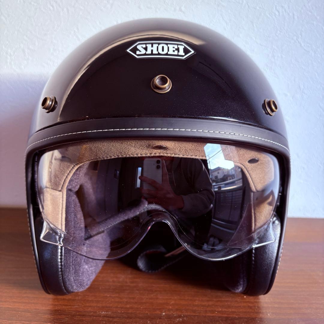 SHOEI J・O+ パールブラック ジェットヘルメット　ガラスコーティング済