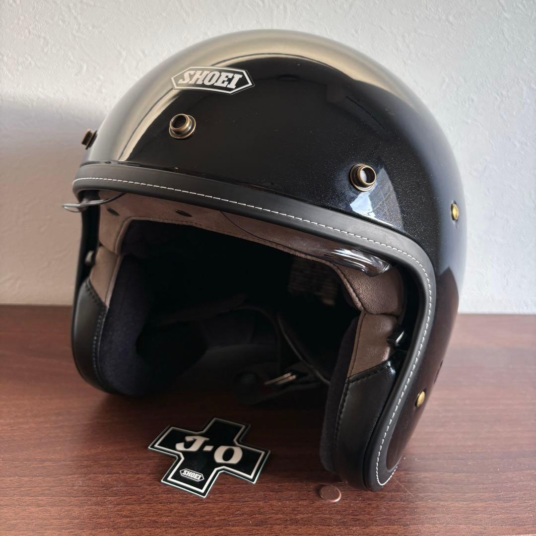 SHOEI J・O+ パールブラック ジェットヘルメット　ガラスコーティング済