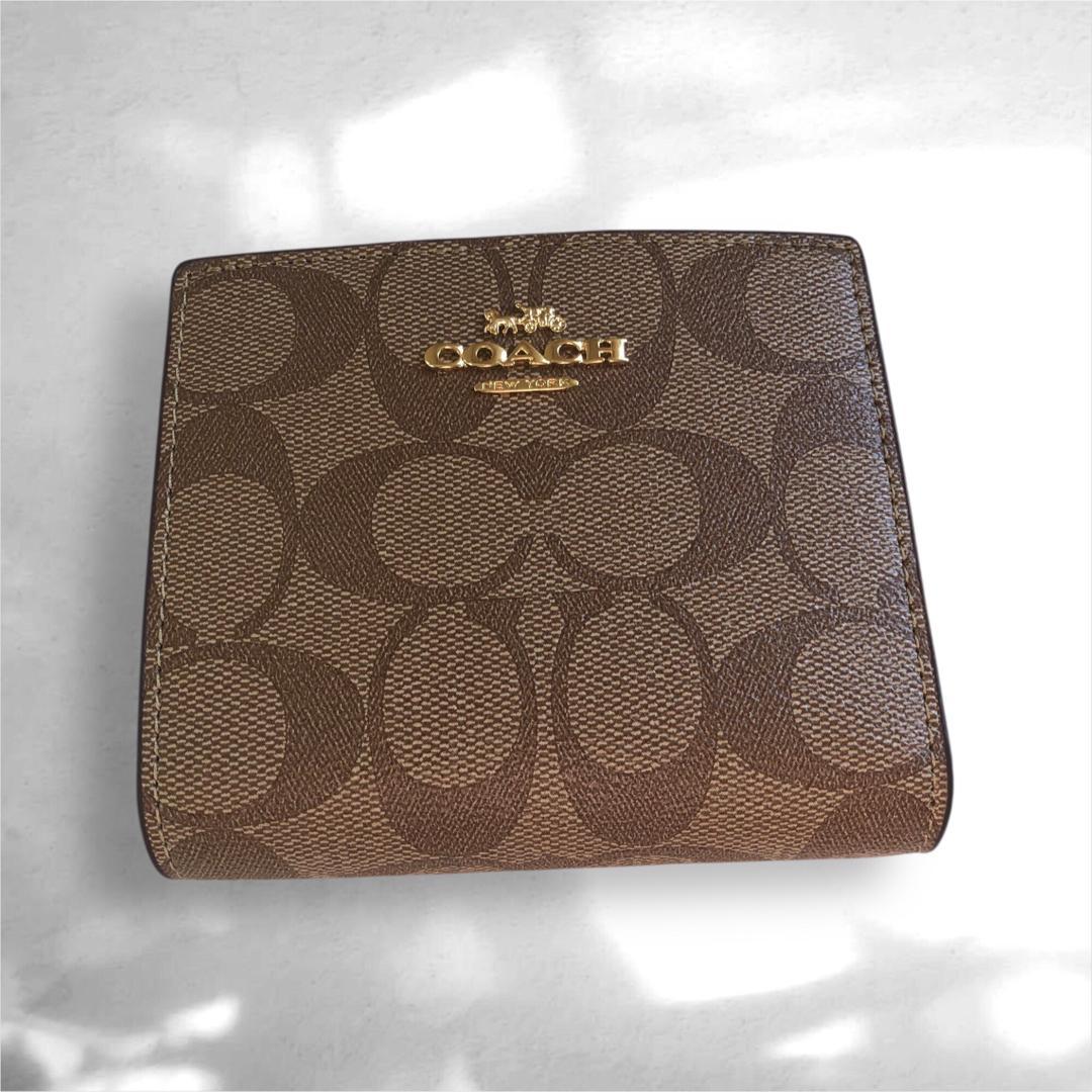 コーチ 財布 二つ折り財布 C3309 ブラウン×ブラック