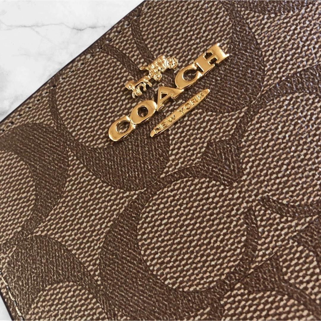 コーチ 財布 二つ折り財布 C3309 ブラウン×ブラック