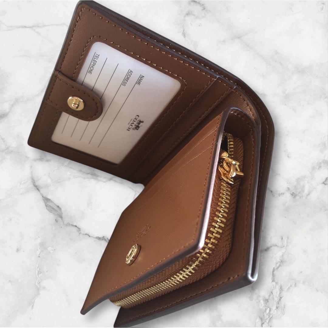 コーチ 財布 二つ折り財布 C3309 ブラウン×ブラック