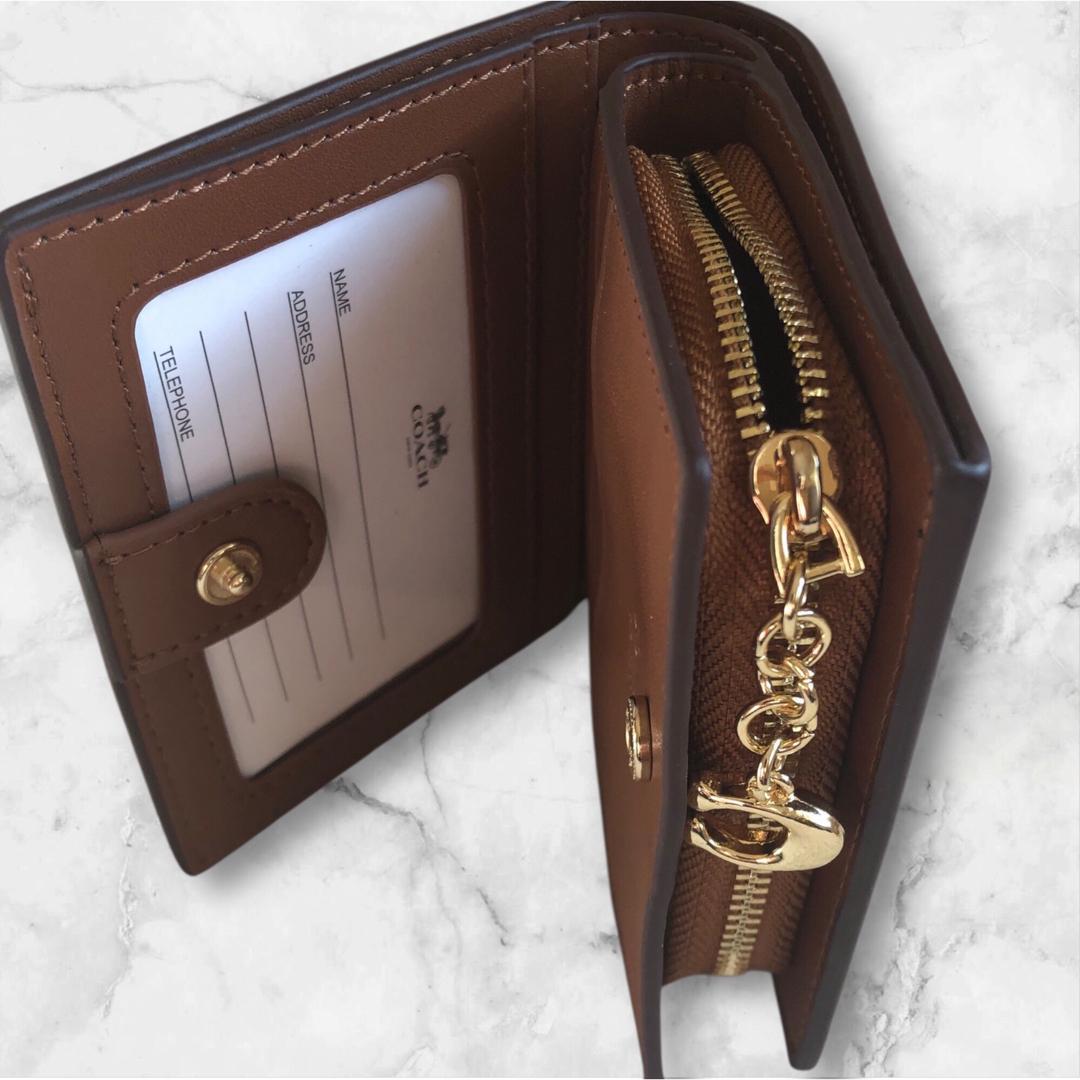 コーチ 財布 二つ折り財布 C3309 ブラウン×ブラック