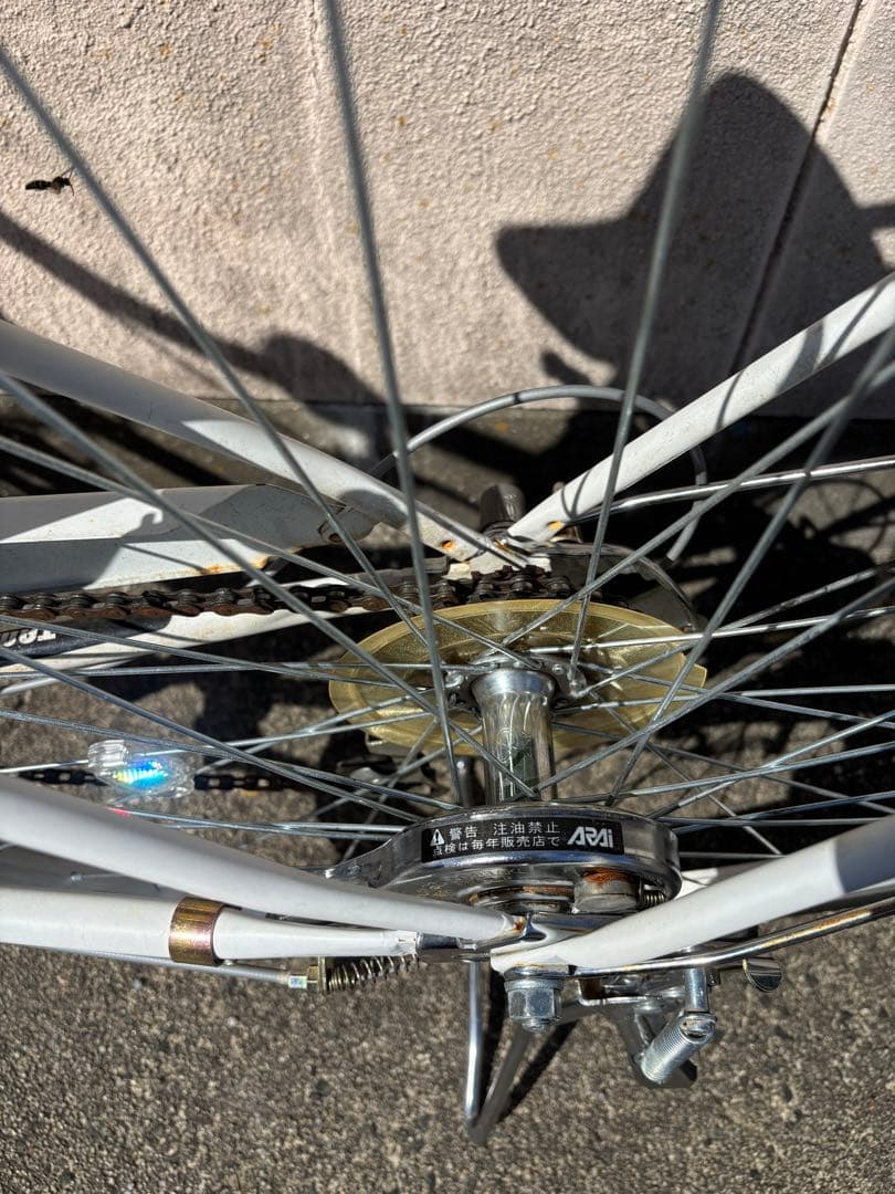 自転車　シティサイクル　白　26インチ　子ども　【福岡市直接受け取り希望】