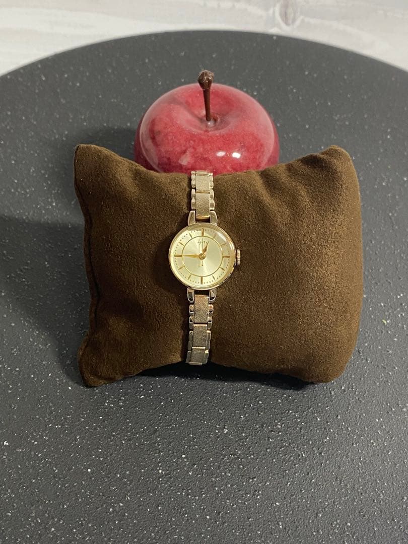 agate ラウンドフェイスウォッチ(箱・保証書付)