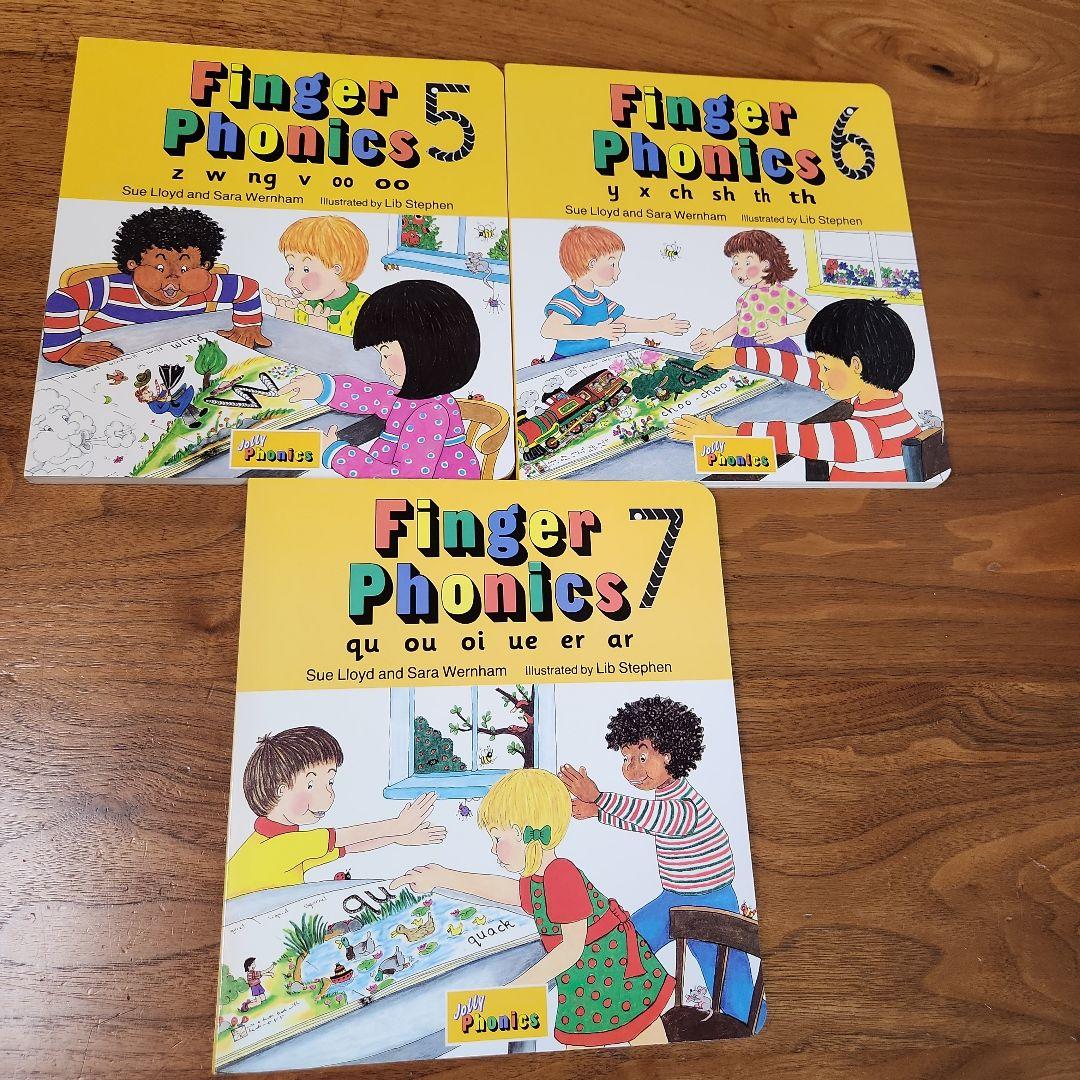 Jolly Phonics Finger Phonics1〜7 絵本　美品7冊