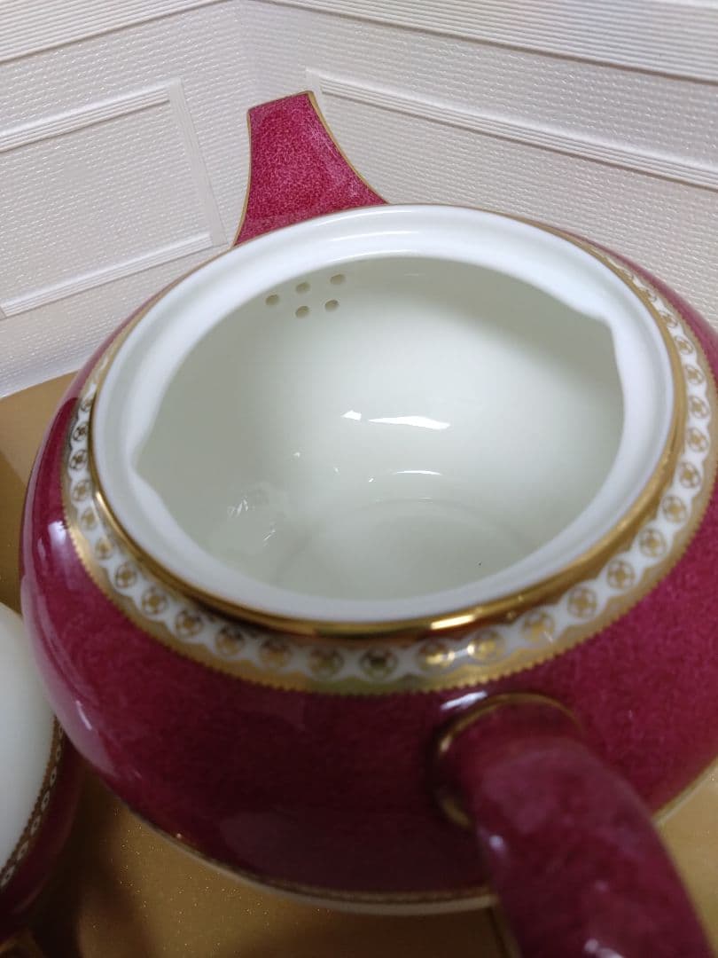 ウェッジウッド　ユーランダーパウダールビー　未使用　3点セット　希少　黒壺セピア