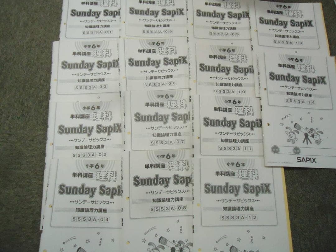 サピックス　理科 知識論理力講座14回/確認テスト13回　2020年度版