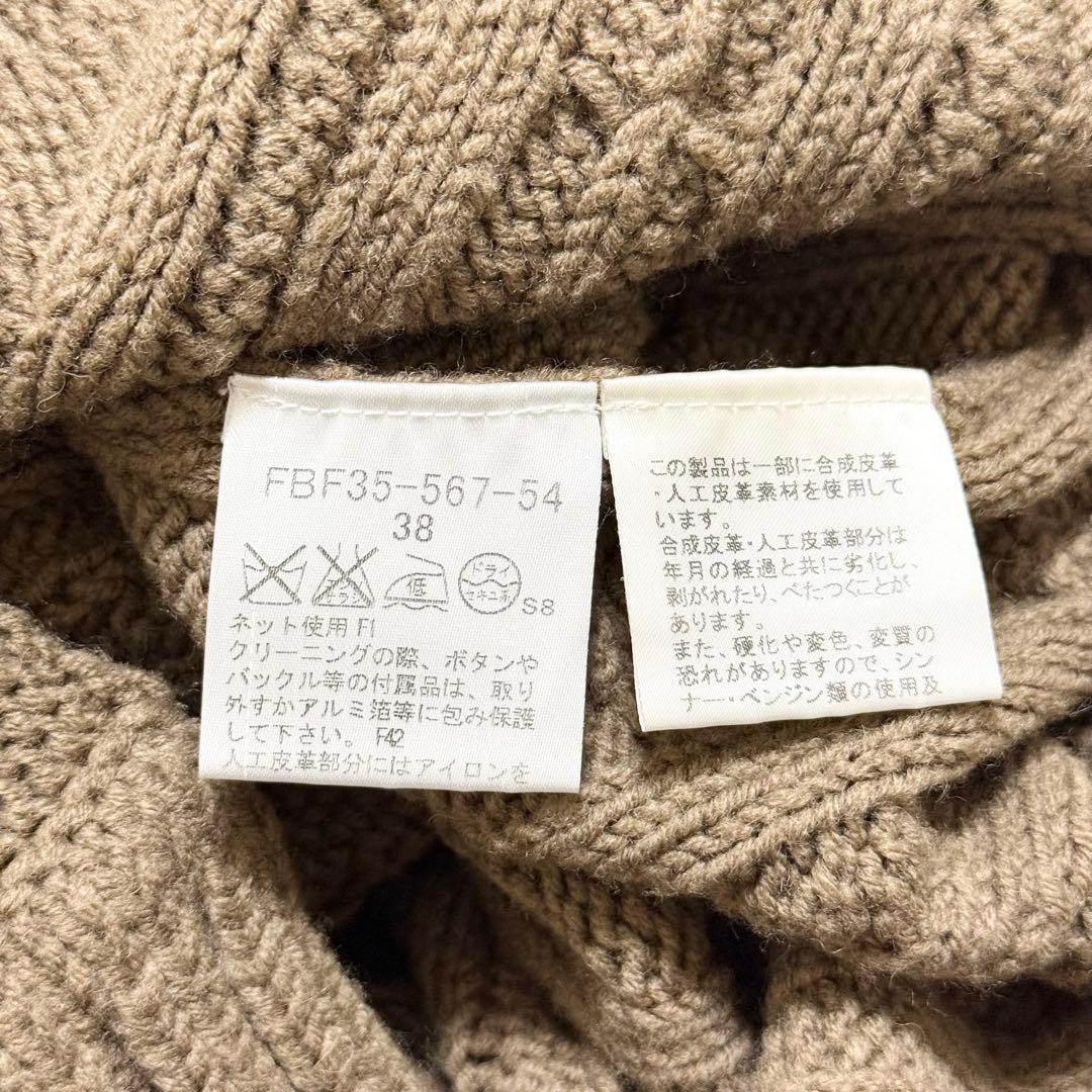 美品❤️BURBERRY BLUE LABEL ニットポンチョ　キャメル　M