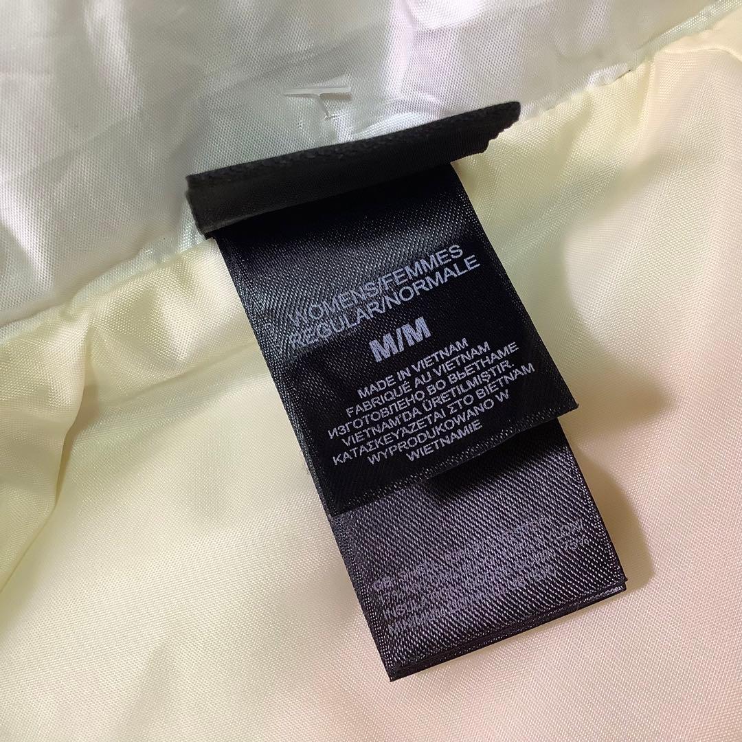 ○ノースフェイス ダウンベスト 550フィル 刺繍ロゴ ホワイト 白 L