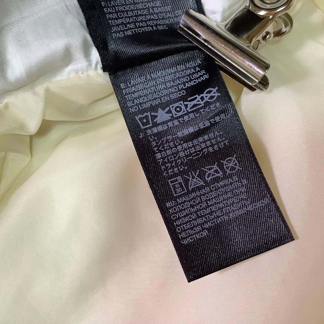 ○ノースフェイス ダウンベスト 550フィル 刺繍ロゴ ホワイト 白 L