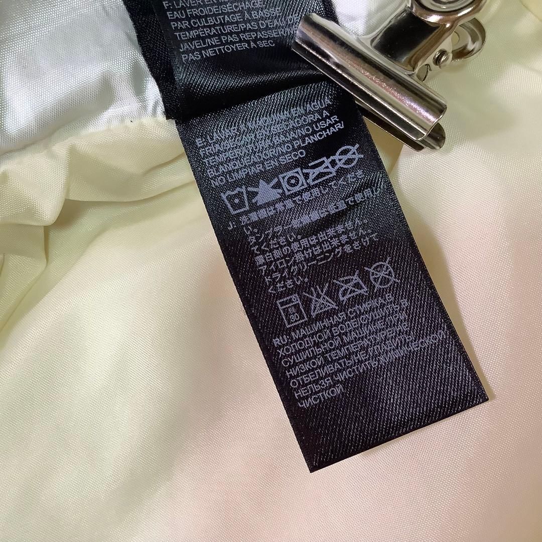 ○ノースフェイス ダウンベスト 550フィル 刺繍ロゴ ホワイト 白 L