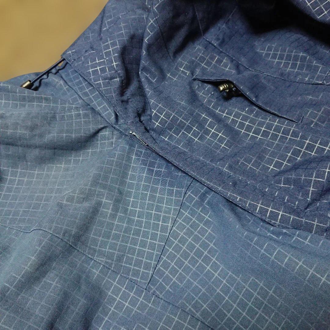 送料無料【Phenix】ネイビー格子柄スキーウェア上下セット 上S下M