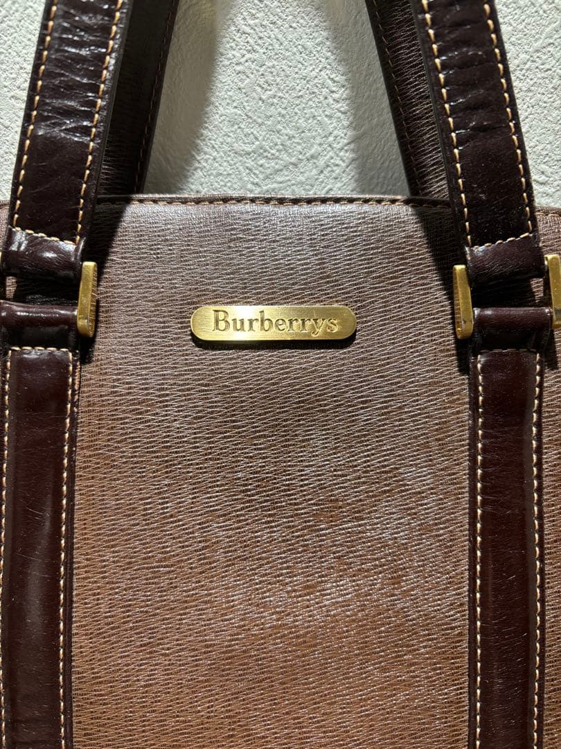 Burberrys バーバリーズ　ブラウンレザー バンドバッグ
