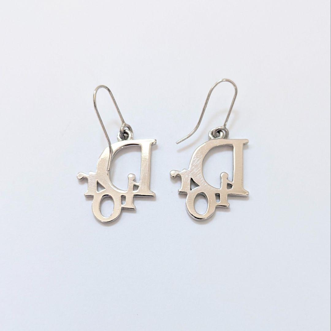 極美品✨ディオール ピアス 銀 トロッター ラインストーン シルバーアクセ
