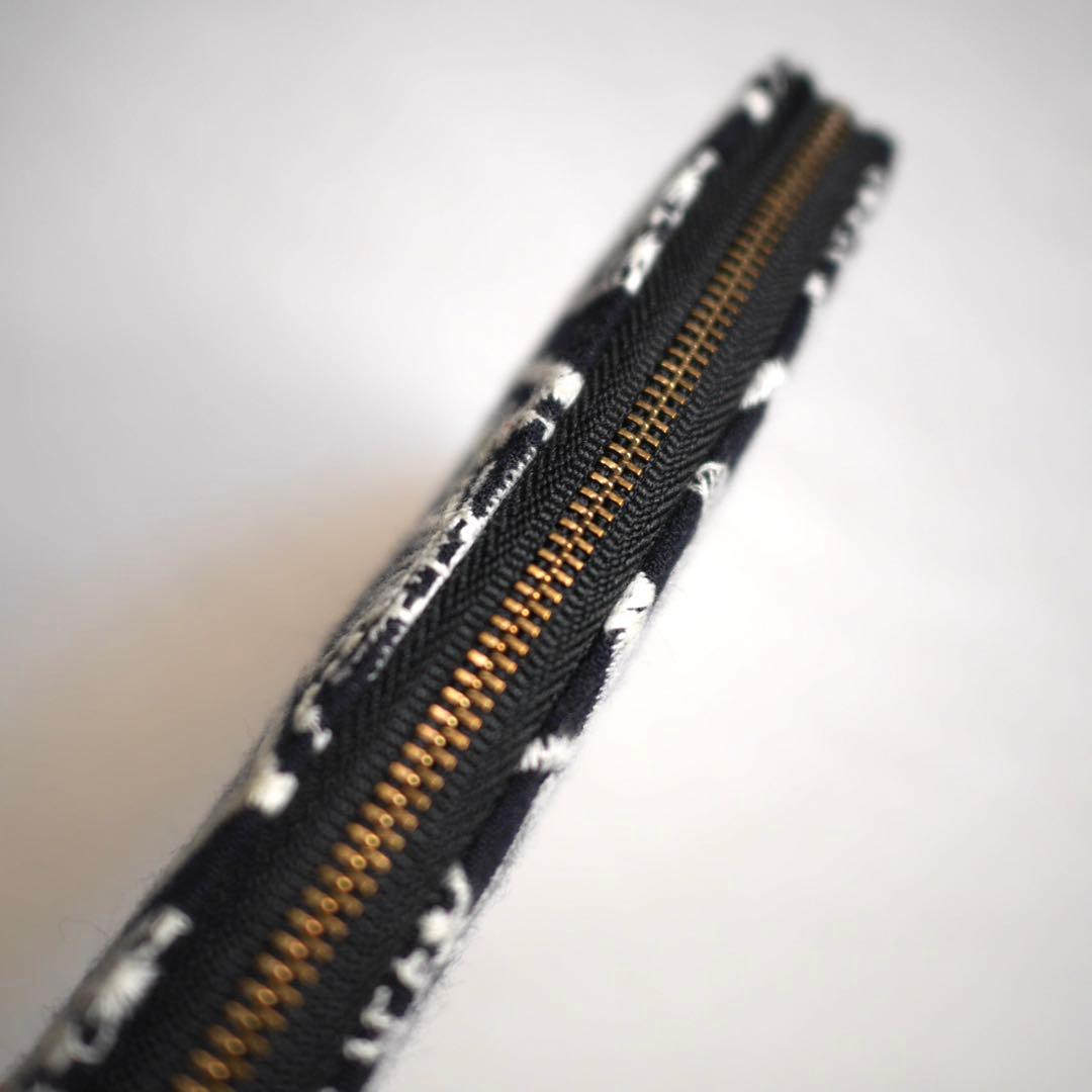 ミナペルホネン 長財布 symphony ネコ刺繍 作家 ハンドメイド