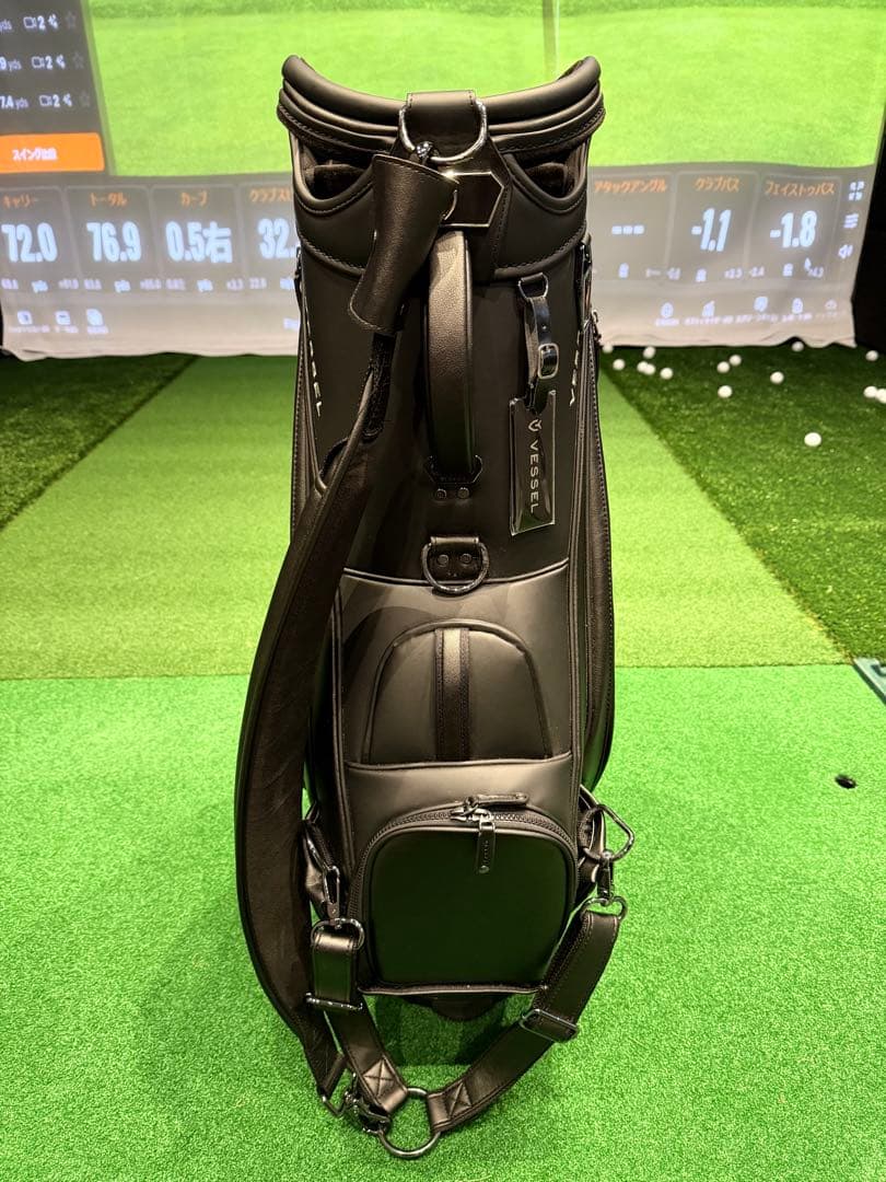 Vessel ブラック キャディバッグ プライムミニ