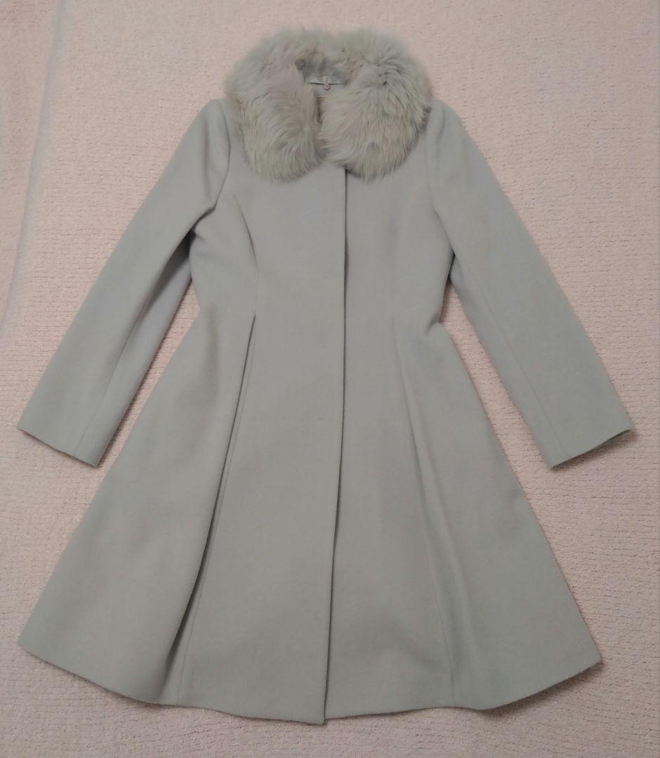アプワイザーリッシェ　コート　ライトグレー　フードファー付5wayコート