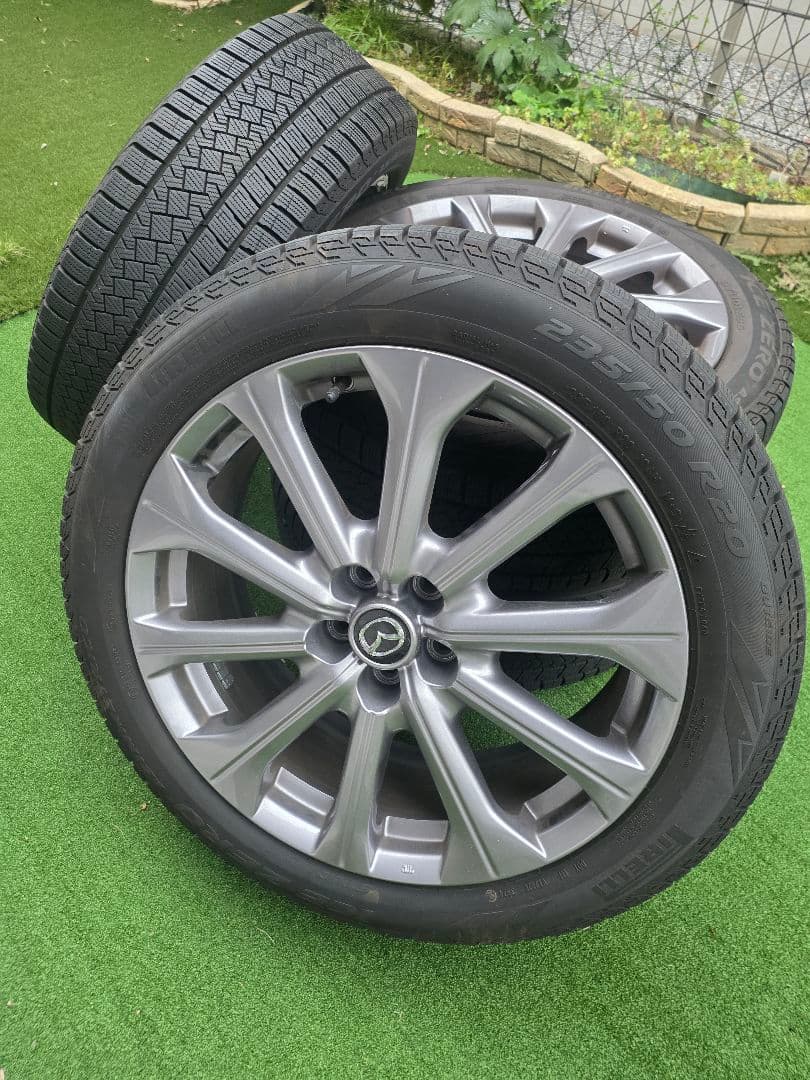 【バリ山！】マツダ純正20インチホイール スタッドレスセット CX80 CX60
