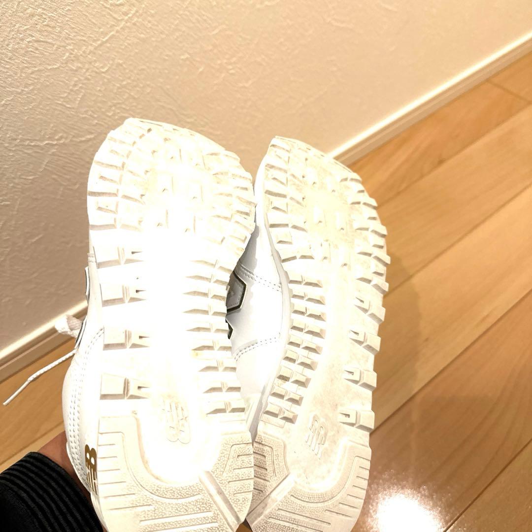 超美品New Balanceニューバランス574 白 オールレザー 25.5本革
