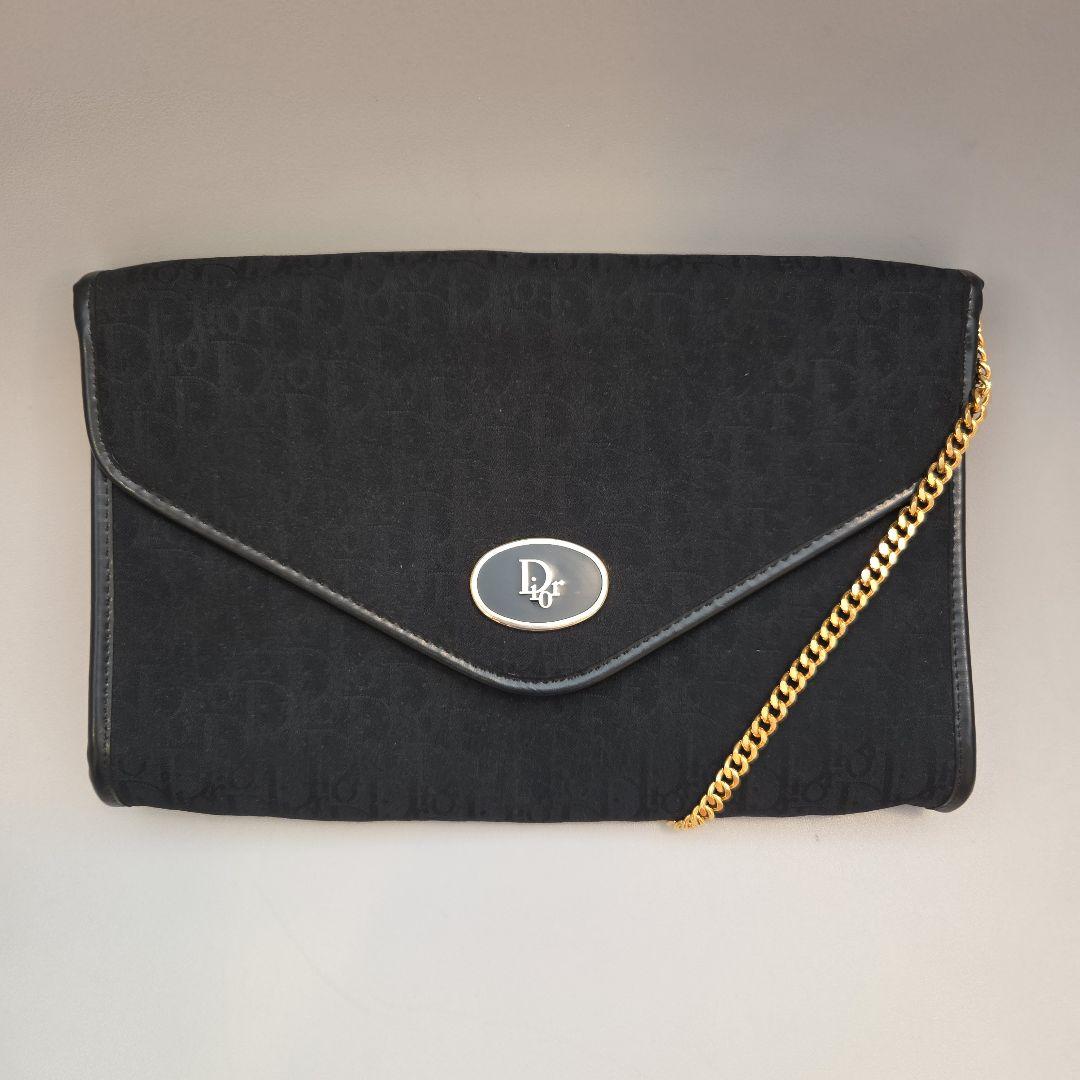 Dior トロッター クラッチバッグ ショルダーバッグ ゴールドチェーン