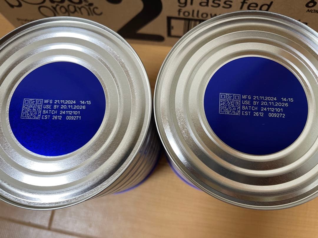 Bubs（バブズ）オーガニック 牛 粉ミルク ステップ2（6～12カ月) 3缶