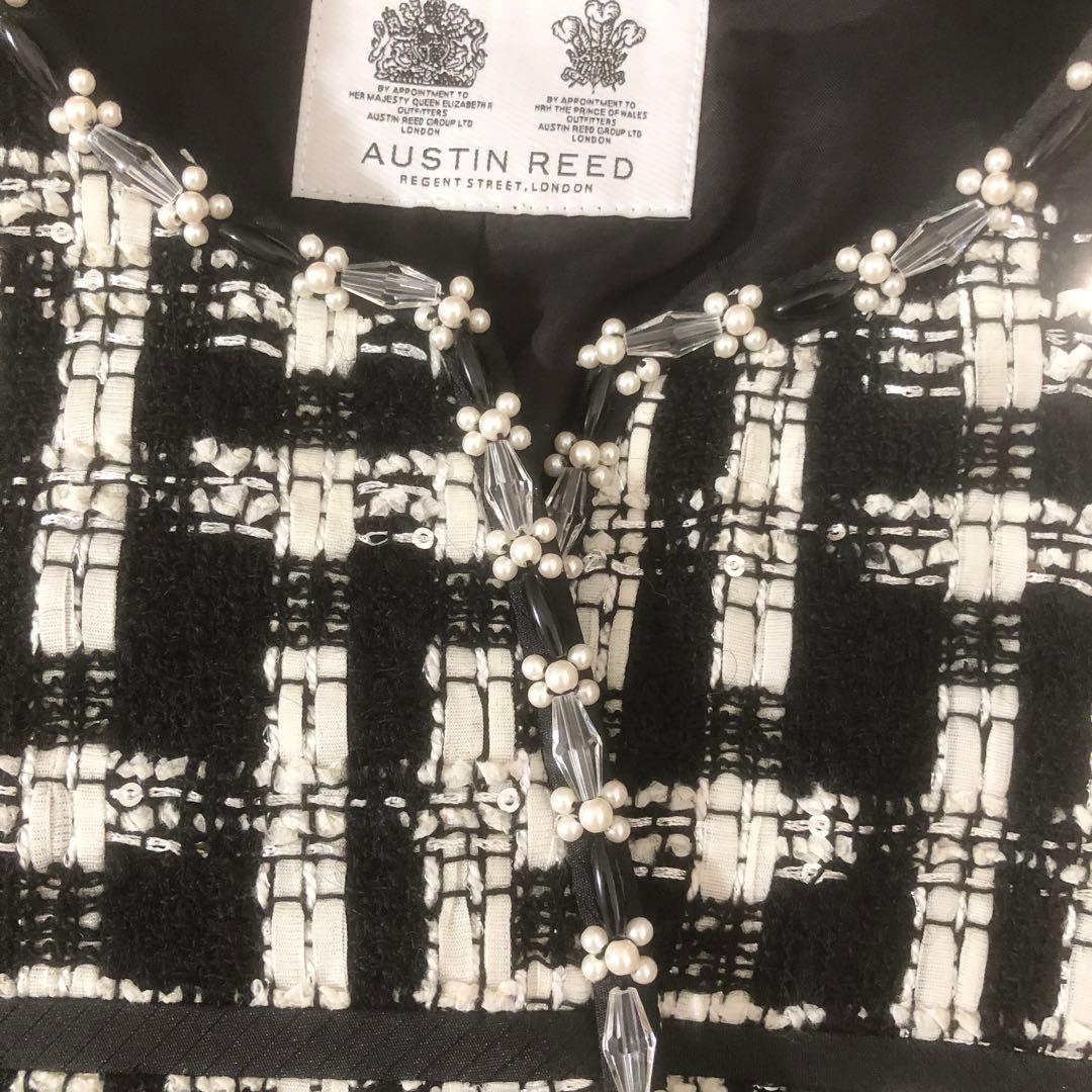 新品未使用 オースチンリード ツイードジャケット ビジュー ペプラム