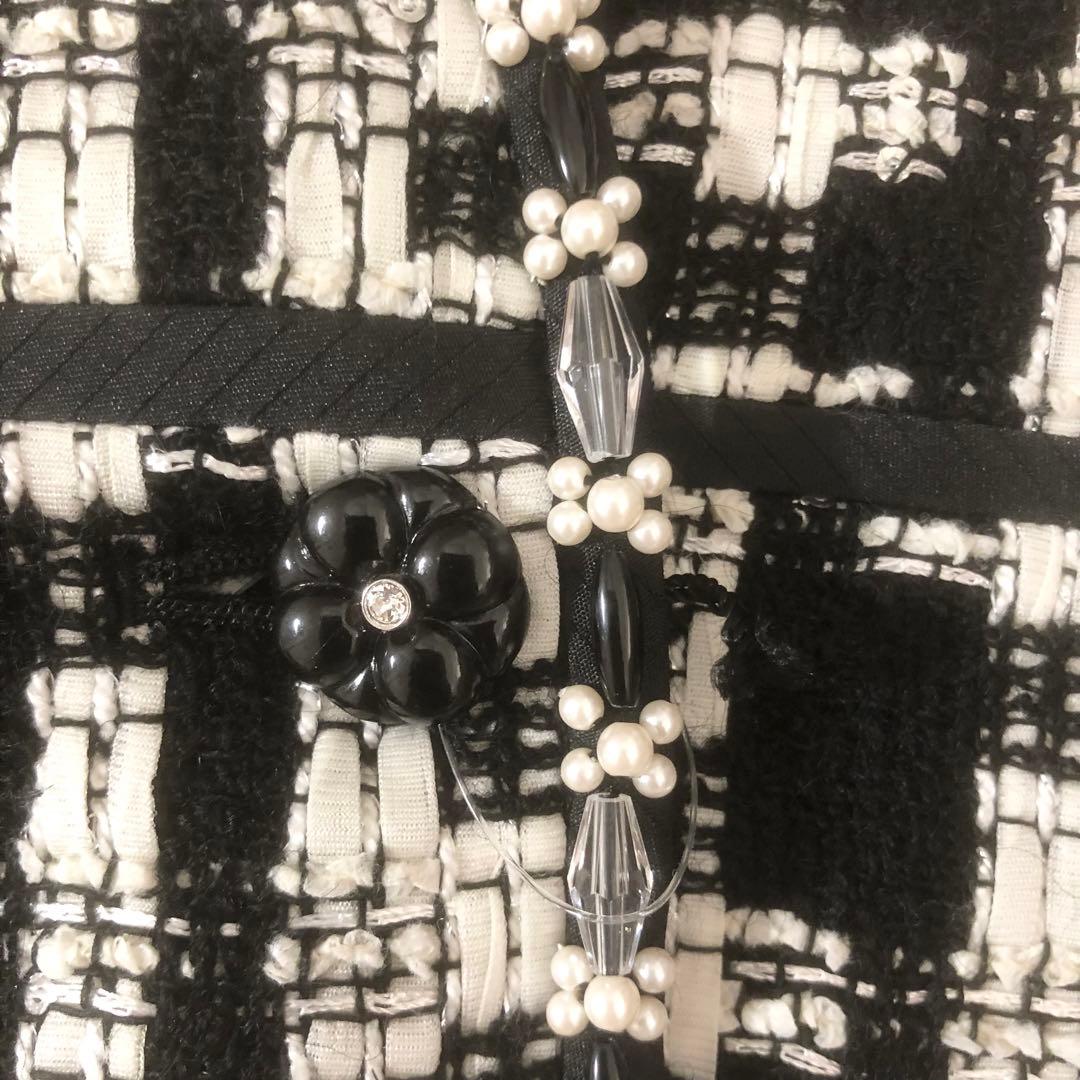 新品未使用 オースチンリード ツイードジャケット ビジュー ペプラム