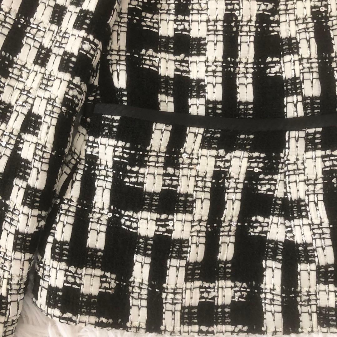 新品未使用 オースチンリード ツイードジャケット ビジュー ペプラム