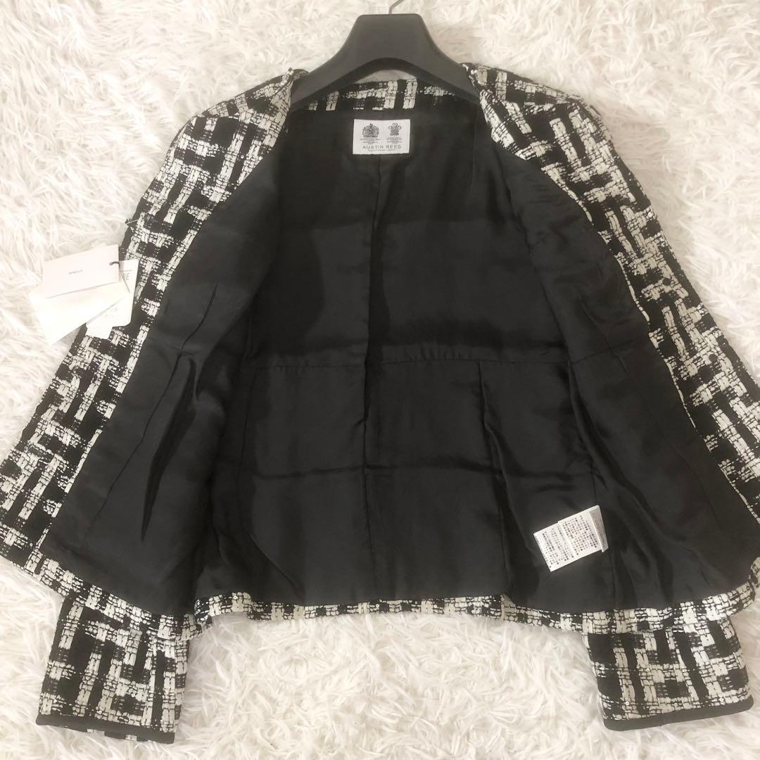 新品未使用 オースチンリード ツイードジャケット ビジュー ペプラム