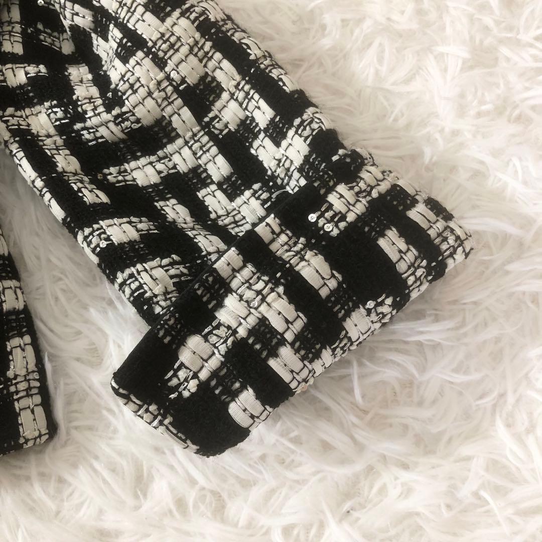 新品未使用 オースチンリード ツイードジャケット ビジュー ペプラム