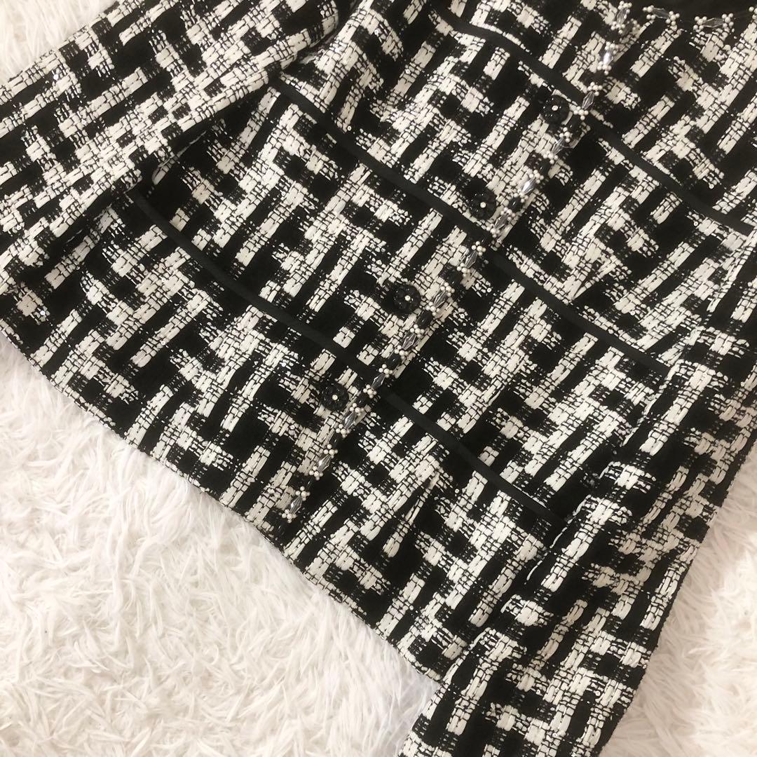 新品未使用 オースチンリード ツイードジャケット ビジュー ペプラム